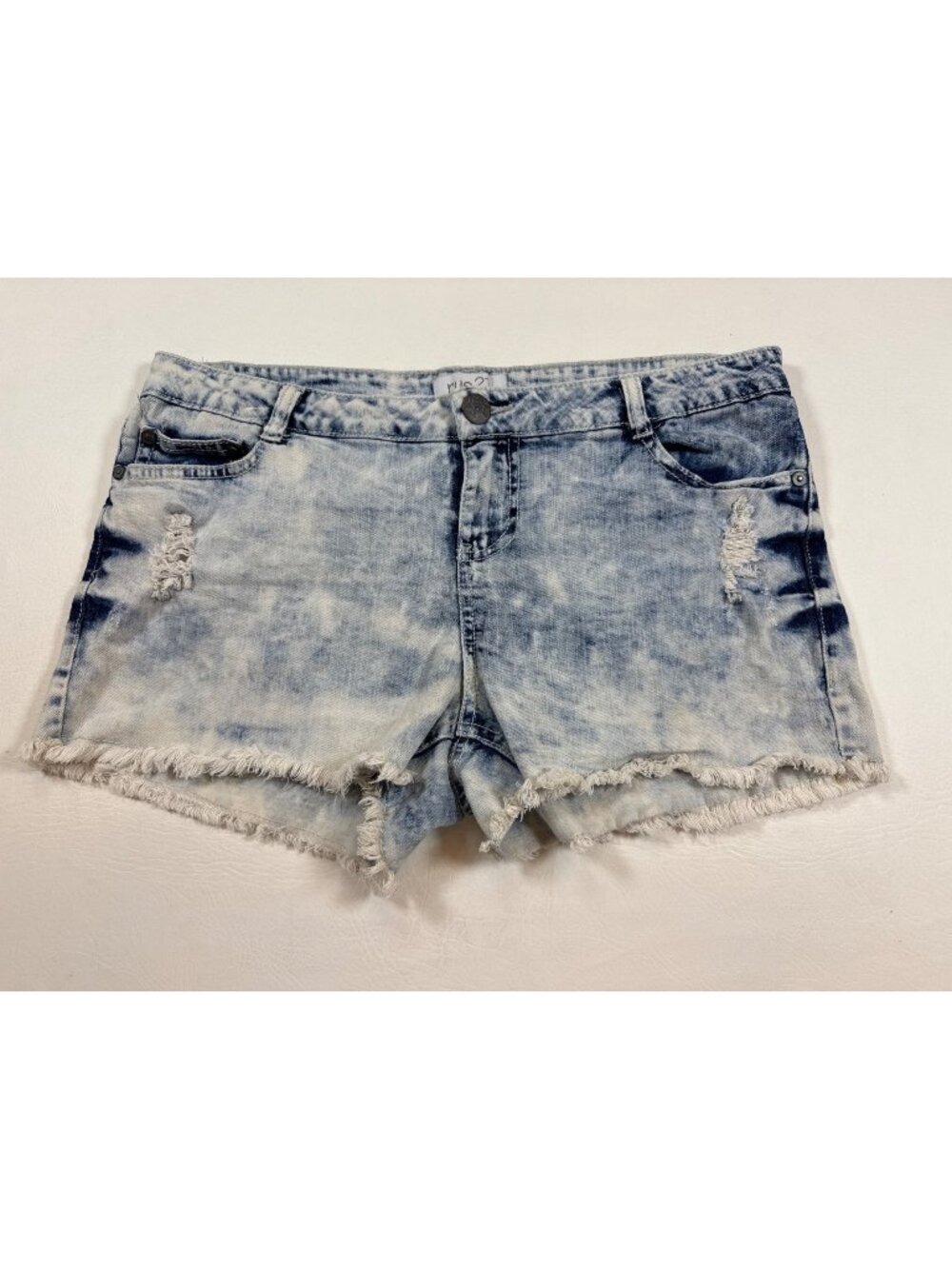 Vintage Rue21 Distressed Light Wash Denim Shorts Size 11/12 teen (PP589)
